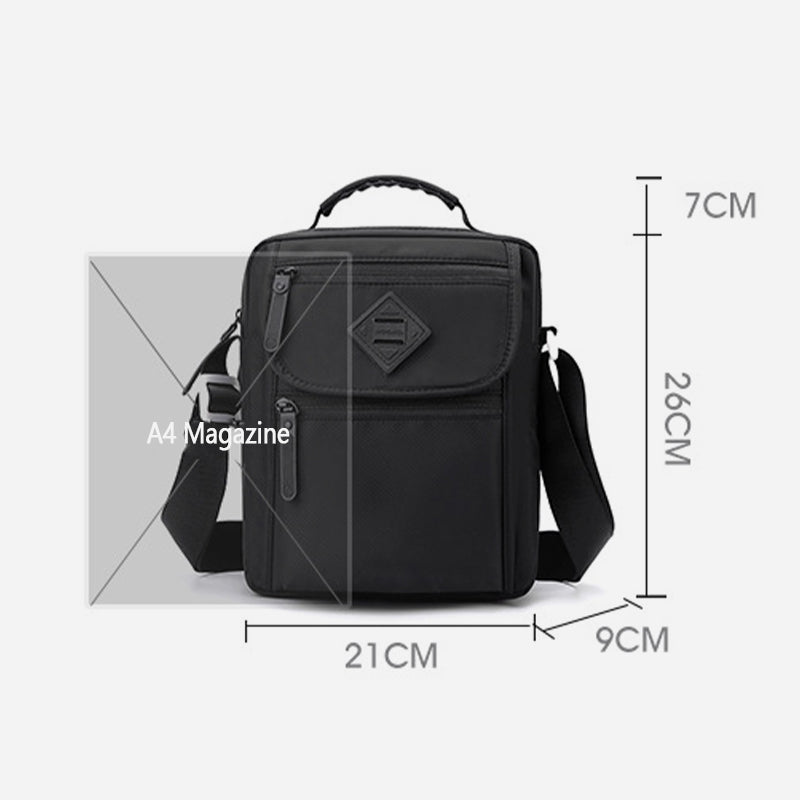 Tragbare Umhängetasche aus Nylon für Herren, minimalistische Schultertasche