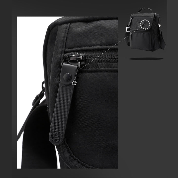 Tragbare Umhängetasche aus Nylon für Herren, minimalistische Schultertasche