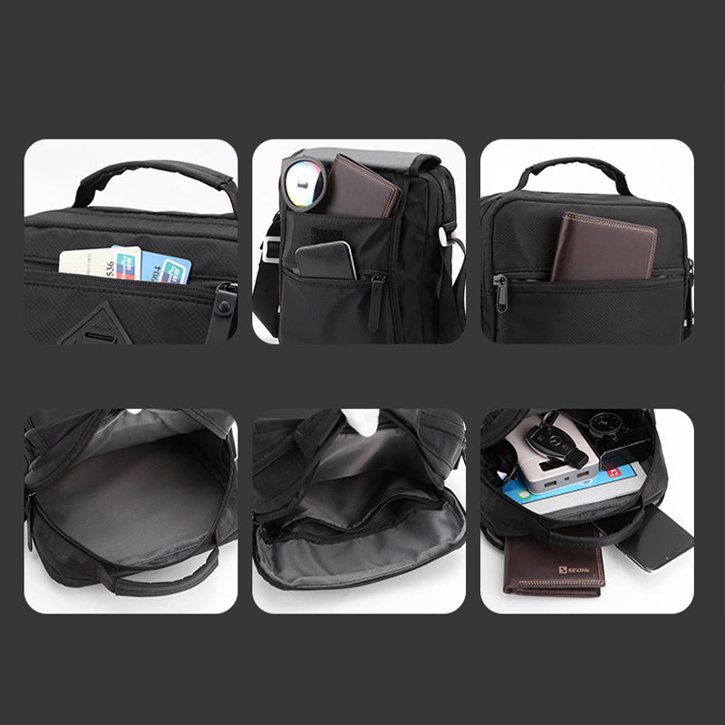 Tragbare Umhängetasche aus Nylon für Herren, minimalistische Schultertasche