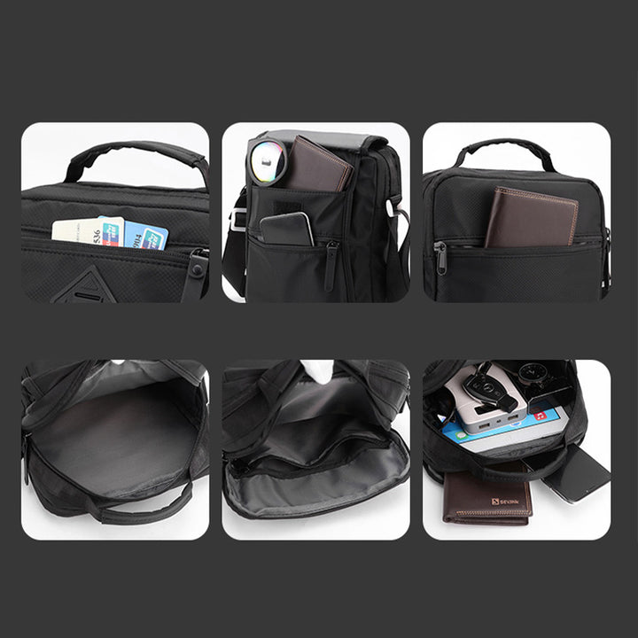 Tragbare Umhängetasche aus Nylon für Herren, minimalistische Schultertasche