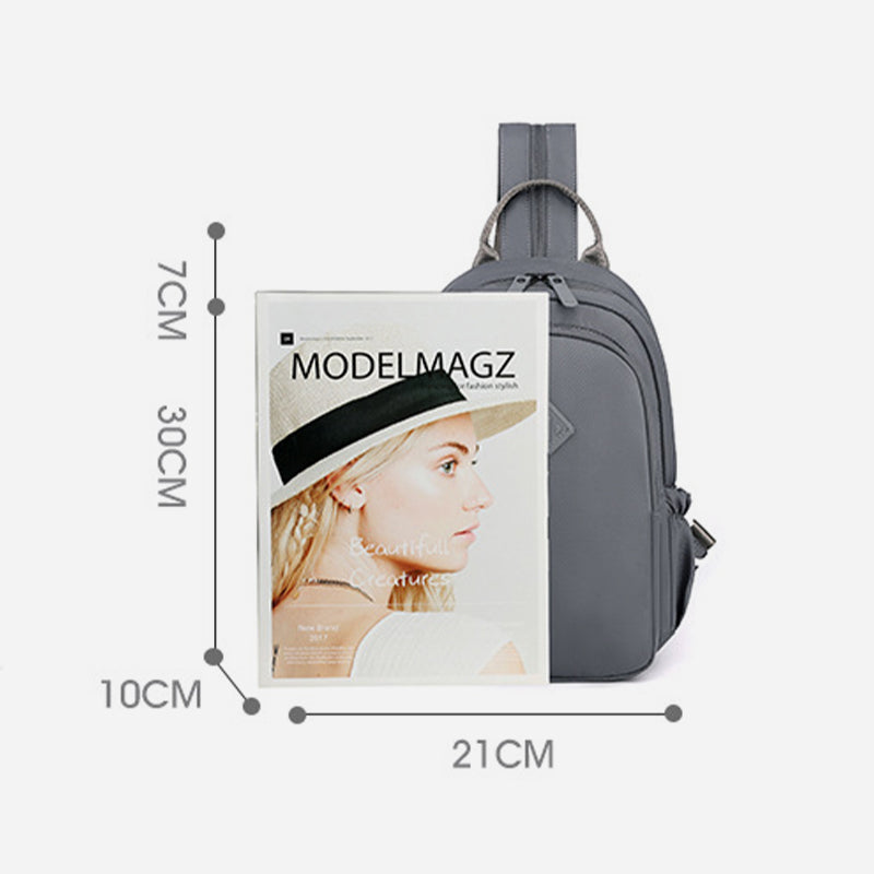 Multifunktionale Nylon Brusttasche für Frauen Männer Cabrio Rucksack
