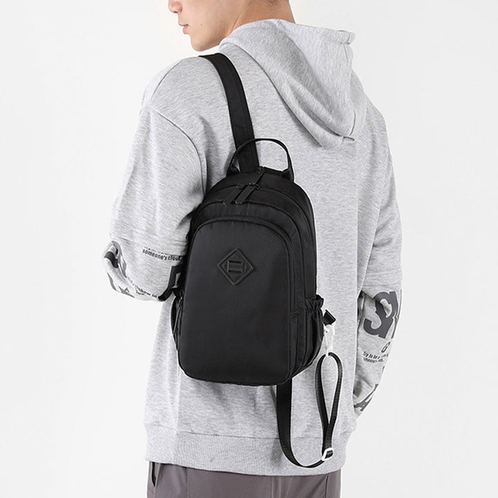 Multifunktionale Nylon Brusttasche für Frauen Männer Cabrio Rucksack