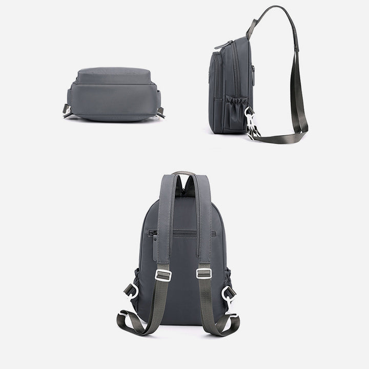 Multifunktionale Nylon Brusttasche für Frauen Männer Cabrio Rucksack