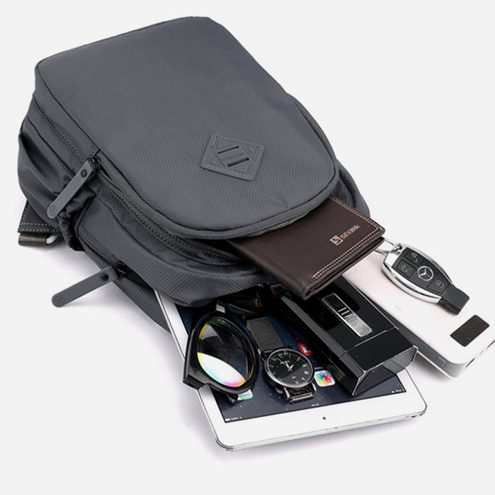 Multifunktionale Nylon Brusttasche für Frauen Männer Cabrio Rucksack