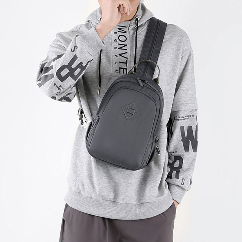Multifunktionale Nylon Brusttasche für Frauen Männer Cabrio Rucksack