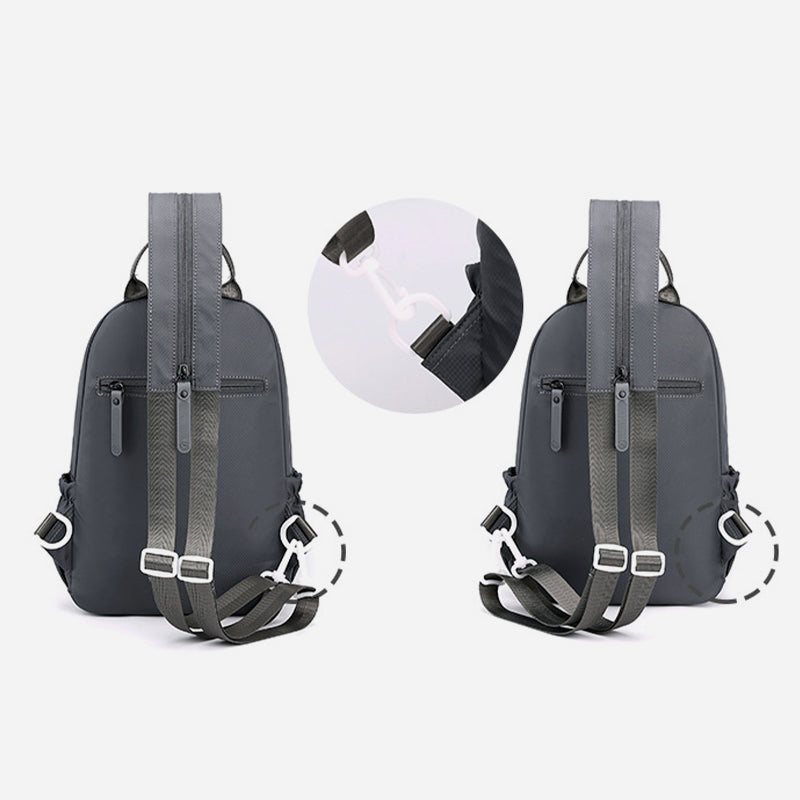 Multifunktionale Nylon Brusttasche für Frauen Männer Cabrio Rucksack