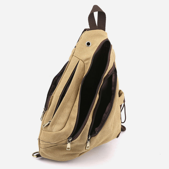 Multifunktionale Fahrradgeldbörse für Herren, große Kapazität, Schultertasche aus Canvas