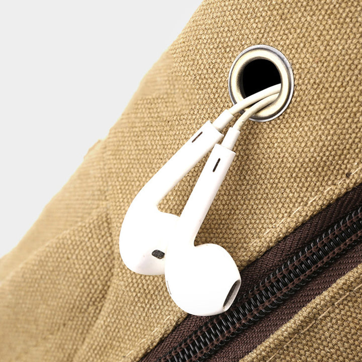Multifunktionale Fahrradgeldbörse für Herren, große Kapazität, Schultertasche aus Canvas