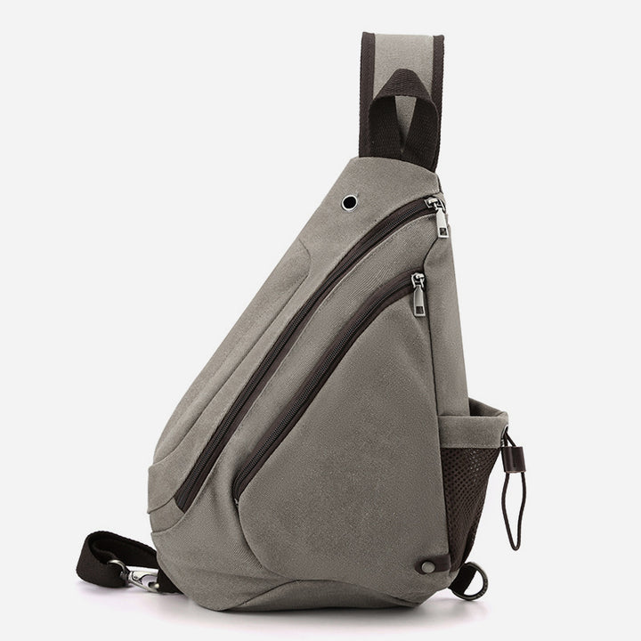 Multifunktionale Fahrradgeldbörse für Herren, große Kapazität, Schultertasche aus Canvas