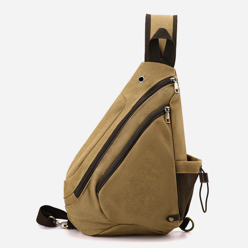 Multifunktionale Fahrradgeldbörse für Herren, große Kapazität, Schultertasche aus Canvas