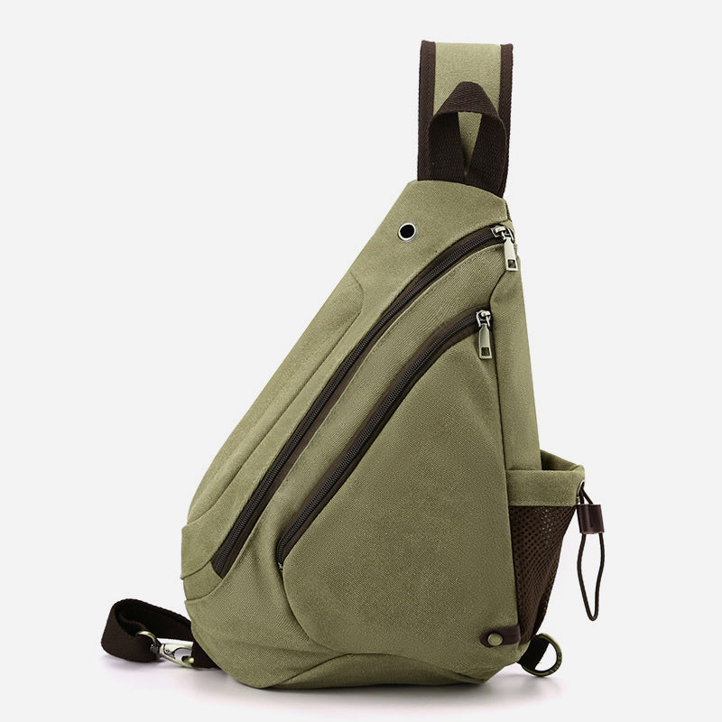 Multifunktionale Fahrradgeldbörse für Herren, große Kapazität, Schultertasche aus Canvas
