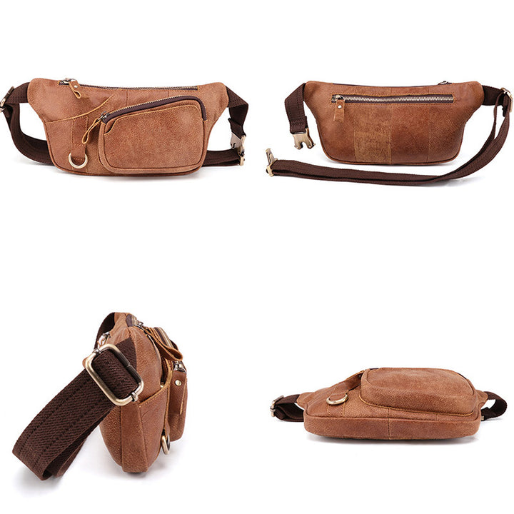 Echtes Leder Gürteltasche für Männer Bauchtasche Hüfttasche