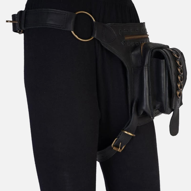 Verstellbare Beintasche für Damen, mittelalterliche Outdoor-Sport-Hüfttasche