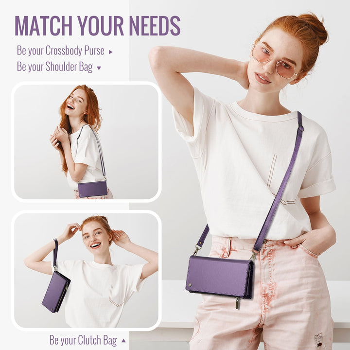 Crossbody Zipper Brieftasche Handy Geldbörse Telefon Tasche fit 6,7 zoll Telefon