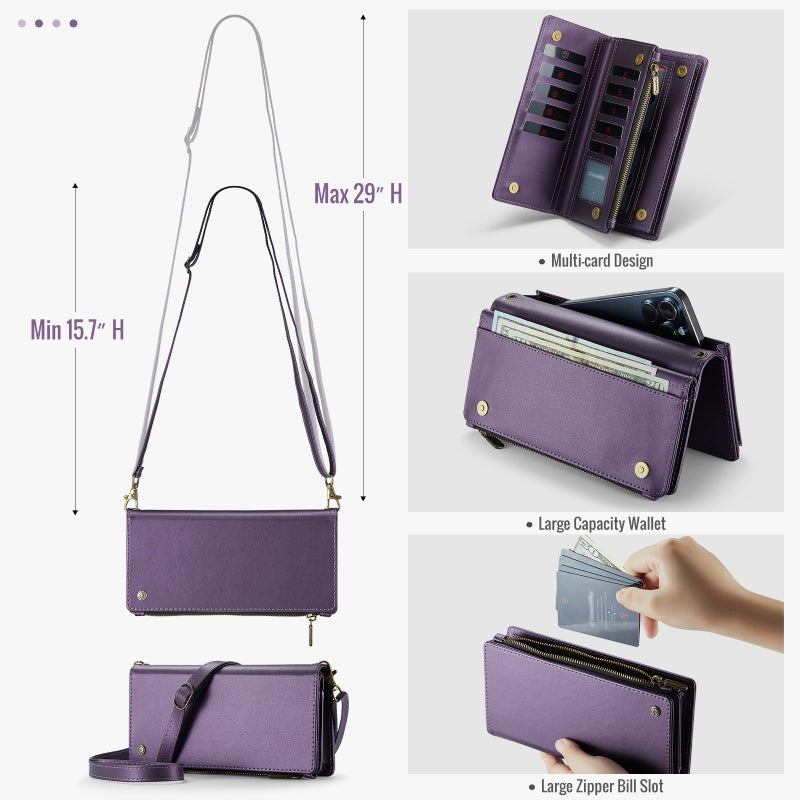 Crossbody Zipper Brieftasche Handy Geldbörse Telefon Tasche fit 6,7 zoll Telefon