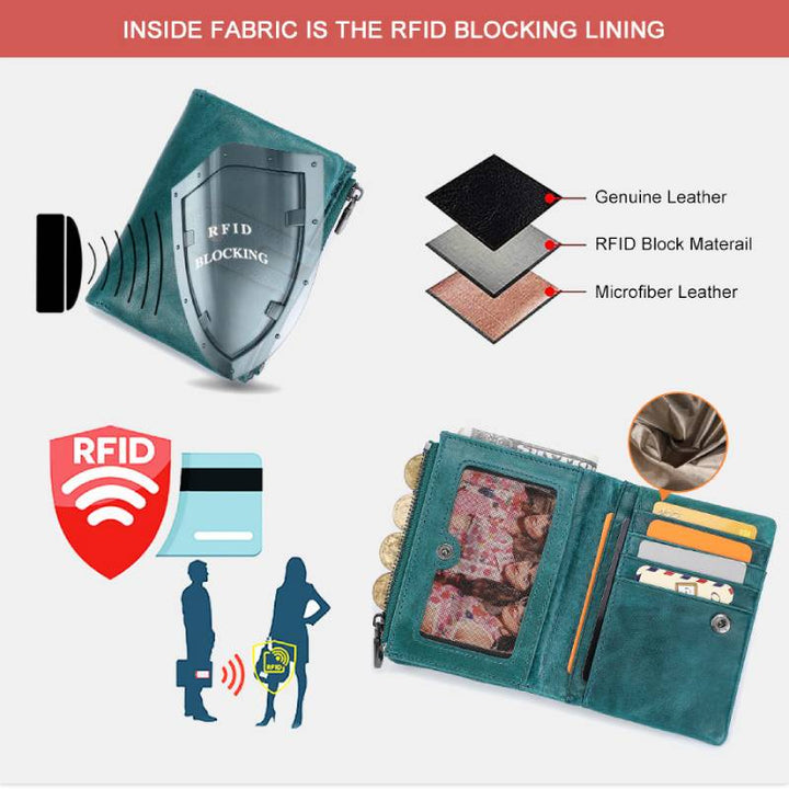 Diebstahlsicheres Apple Wallet Echtleder RFID-blockierendes Airtag-Wallet