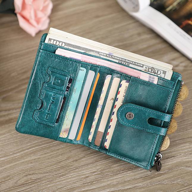Diebstahlsicheres Apple Wallet Echtleder RFID-blockierendes Airtag-Wallet