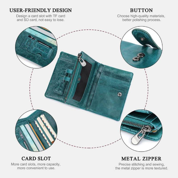 Diebstahlsicheres Apple Wallet Echtleder RFID-blockierendes Airtag-Wallet