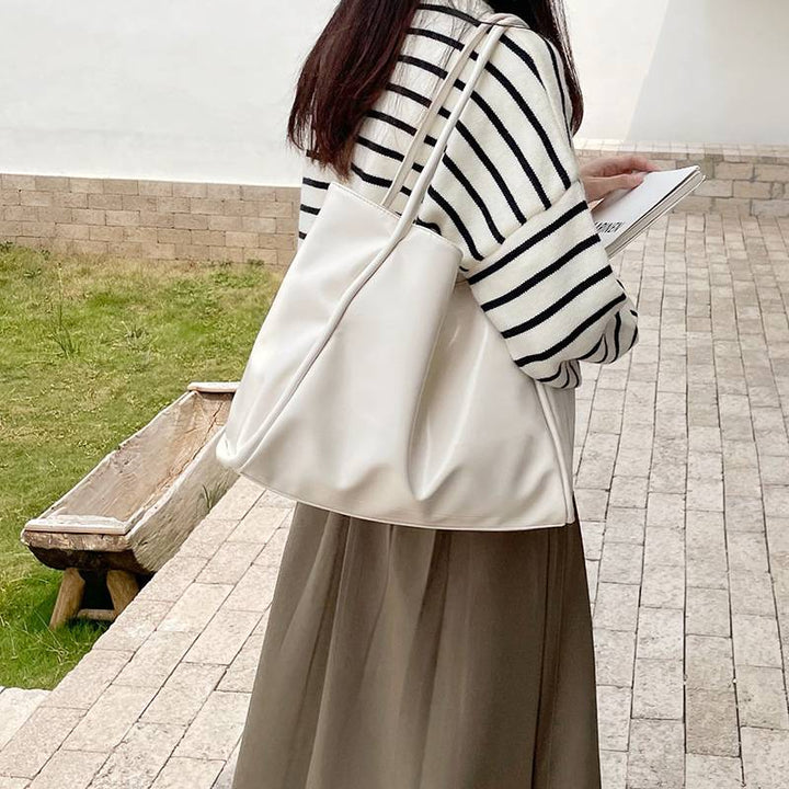 Tragetasche für Damen, großes Fassungsvermögen, Leder, Schultertasche, Handtasche