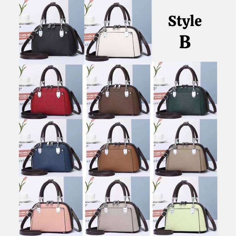 Vegane Leder Boston Tasche Satchel Einfarbig Crossbody Handtasche für Frauen