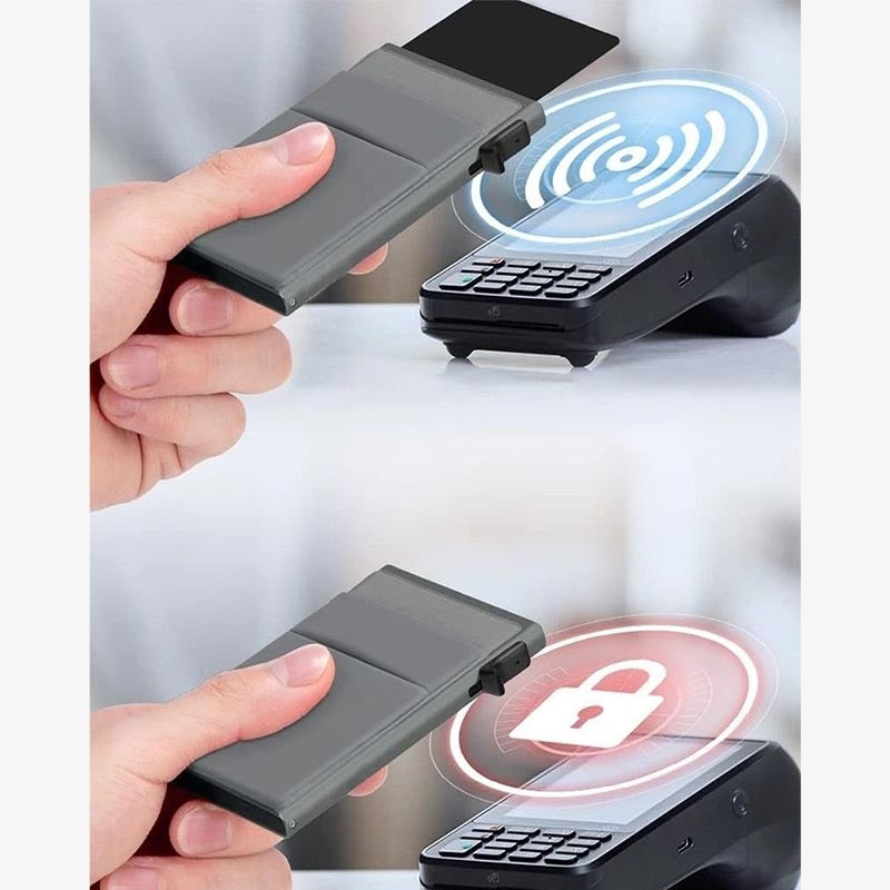 Ultradünner Kartenhalter für Damen und Herren, RFID-blockierende Schutzhülle