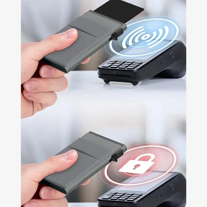 Ultradünner Kartenhalter für Damen und Herren, RFID-blockierende Schutzhülle