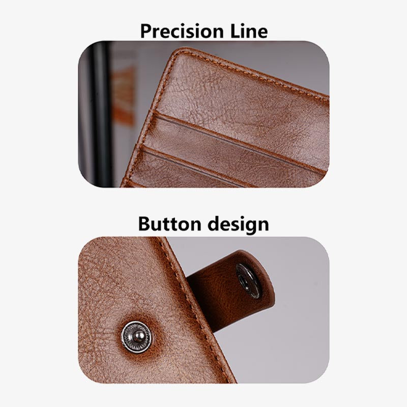 Apple Wallet für Reisepasshülle aus Leder mit Airtag-Steckplatz