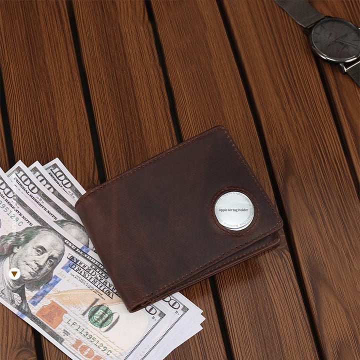 Multifunktionale Apple Wallet RFID-blockierende Geldbörse mit Airtag-Steckplatz