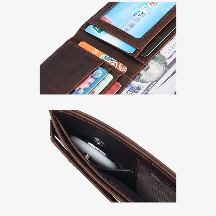 Multifunktionale Apple Wallet RFID-blockierende Geldbörse mit Airtag-Steckplatz