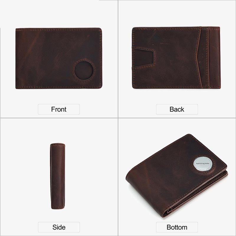 Multifunktionale Apple Wallet RFID-blockierende Geldbörse mit Airtag-Steckplatz
