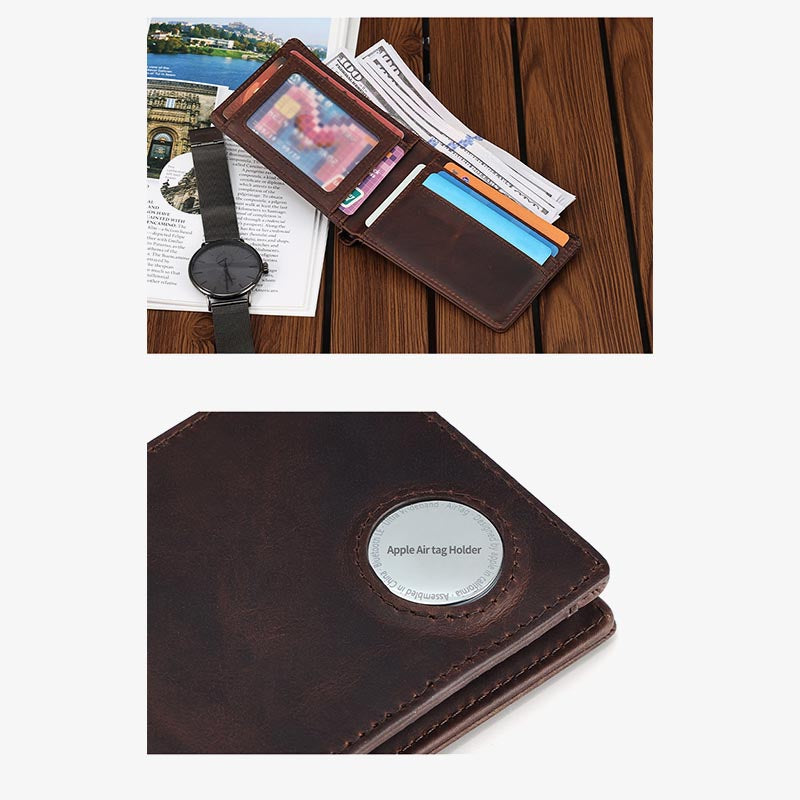 Multifunktionale Apple Wallet RFID-blockierende Geldbörse mit Airtag-Steckplatz