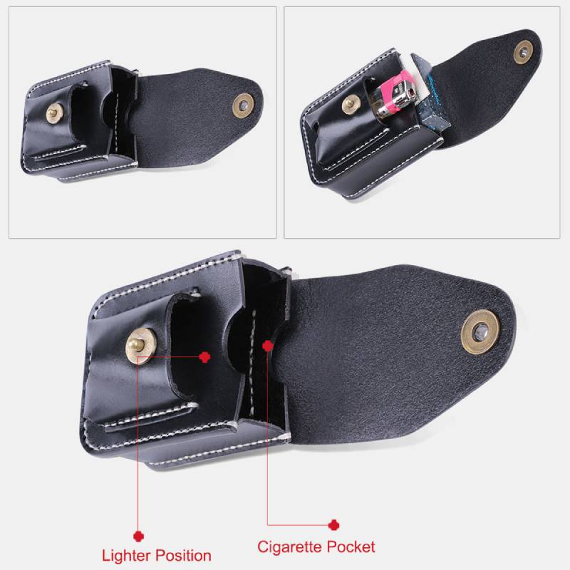 Echtes Leder Zigarettenanzünder Halter Tasche Mini Zigarren Hüfttasche