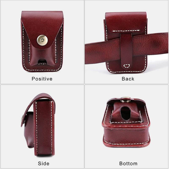 Echtes Leder Zigarettenanzünder Halter Tasche Mini Zigarren Hüfttasche