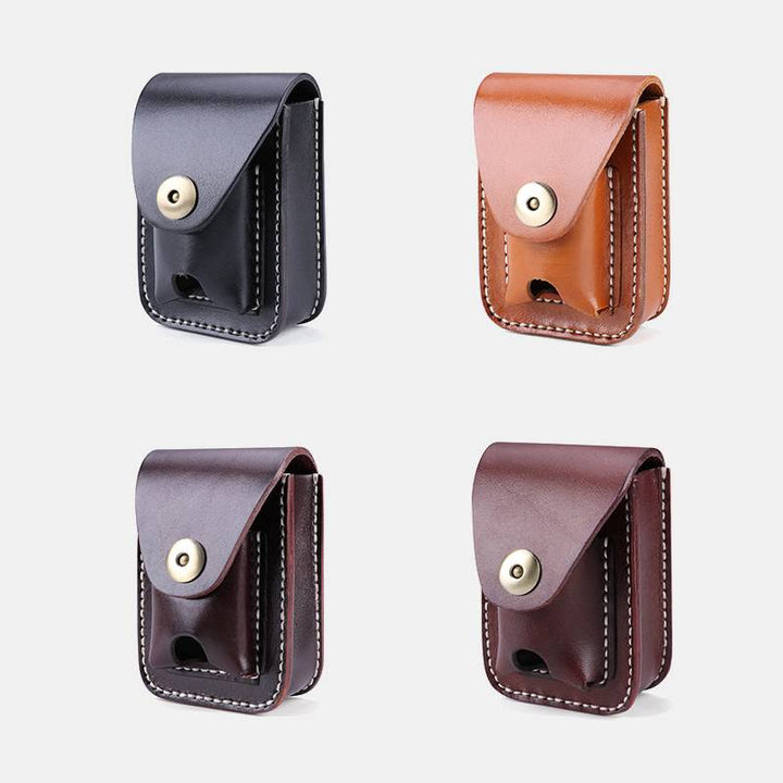 Echtes Leder Zigarettenanzünder Halter Tasche Mini Zigarren Hüfttasche