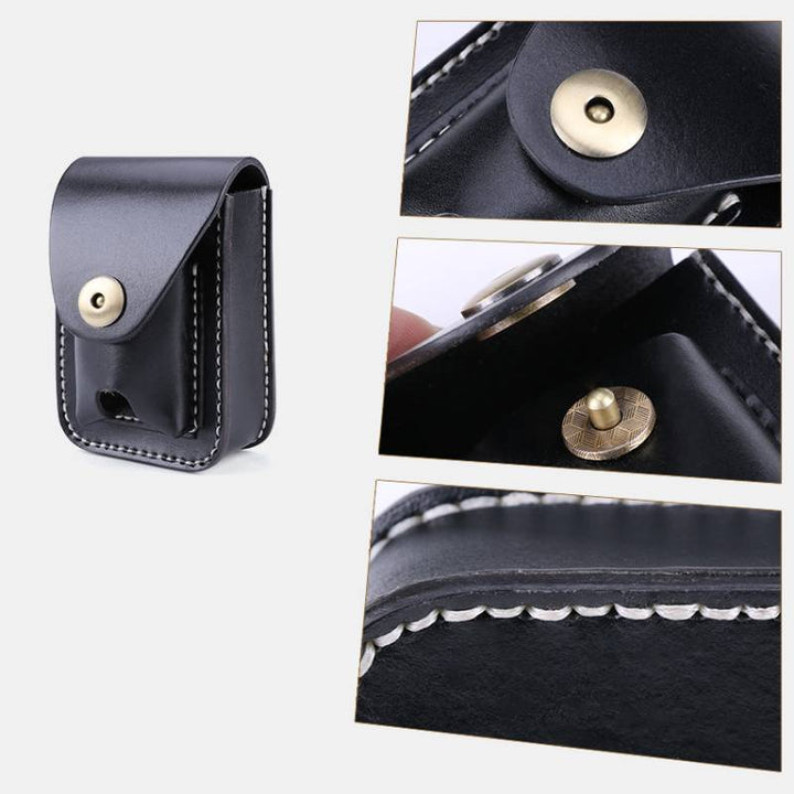 Echtes Leder Zigarettenanzünder Halter Tasche Mini Zigarren Hüfttasche