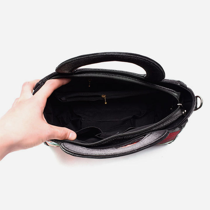 Tote im ethnischen Stil mit Blumenstickereien, Umhängetasche für Damen