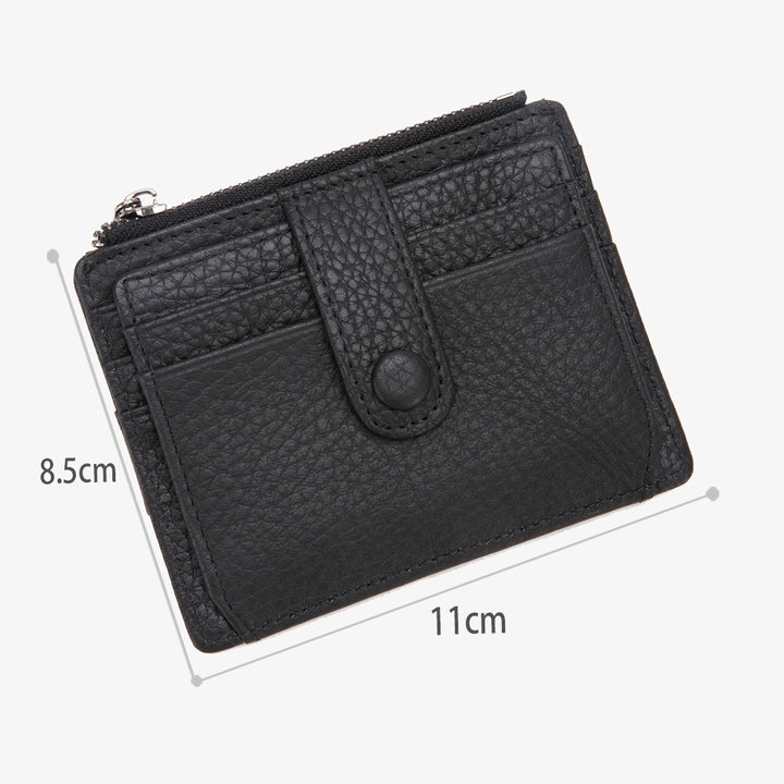 Schlankes Kartenetui, Vordertasche, Geldbörse, Kreditkartenhalter für Damen, mit Schlüsselanhänger