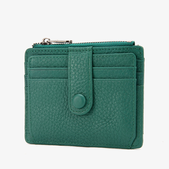 Schlankes Kartenetui, Vordertasche, Geldbörse, Kreditkartenhalter für Damen, mit Schlüsselanhänger