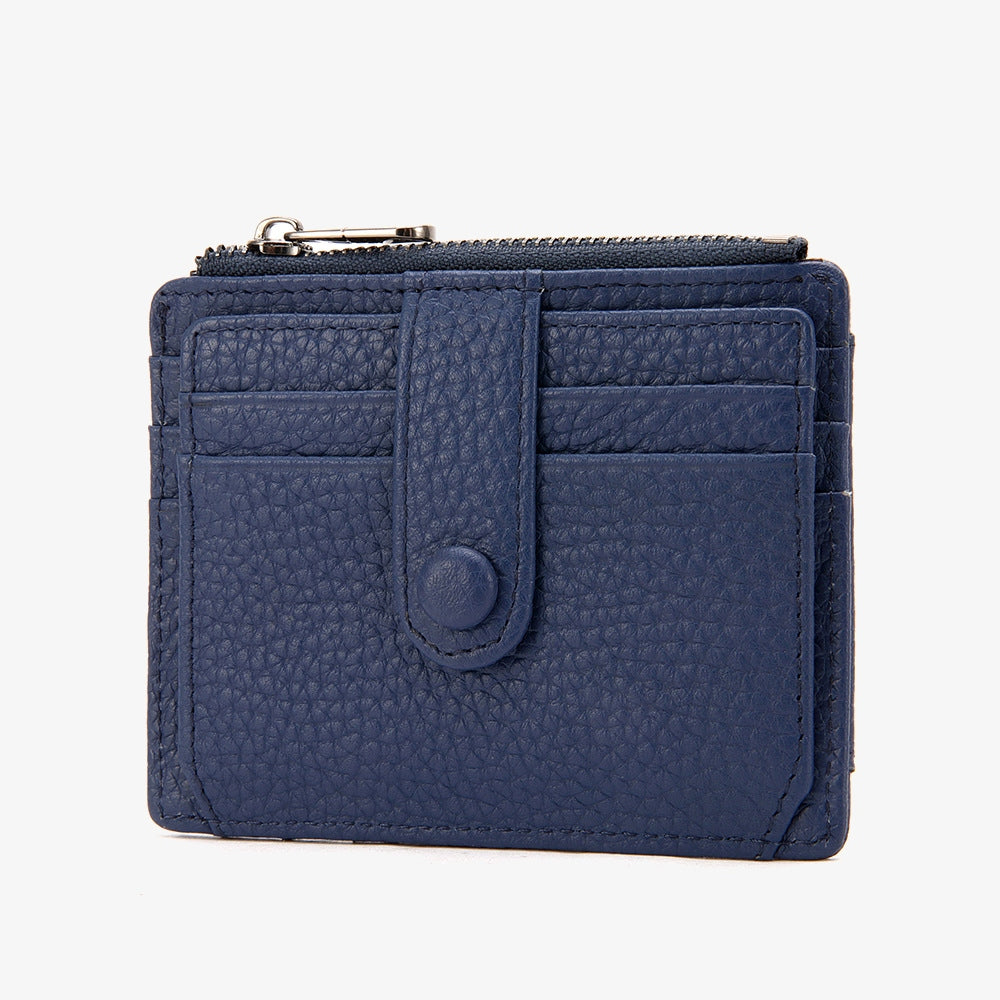 Schlankes Kartenetui, Vordertasche, Geldbörse, Kreditkartenhalter für Damen, mit Schlüsselanhänger