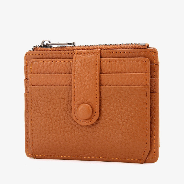 Schlankes Kartenetui, Vordertasche, Geldbörse, Kreditkartenhalter für Damen, mit Schlüsselanhänger