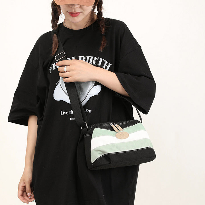 Umhängetasche aus Canvas für Damen, leicht, kleine Schultertasche