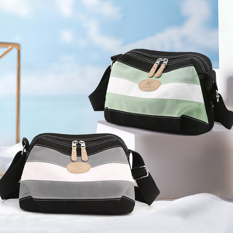 Umhängetasche aus Canvas für Damen, leicht, kleine Schultertasche