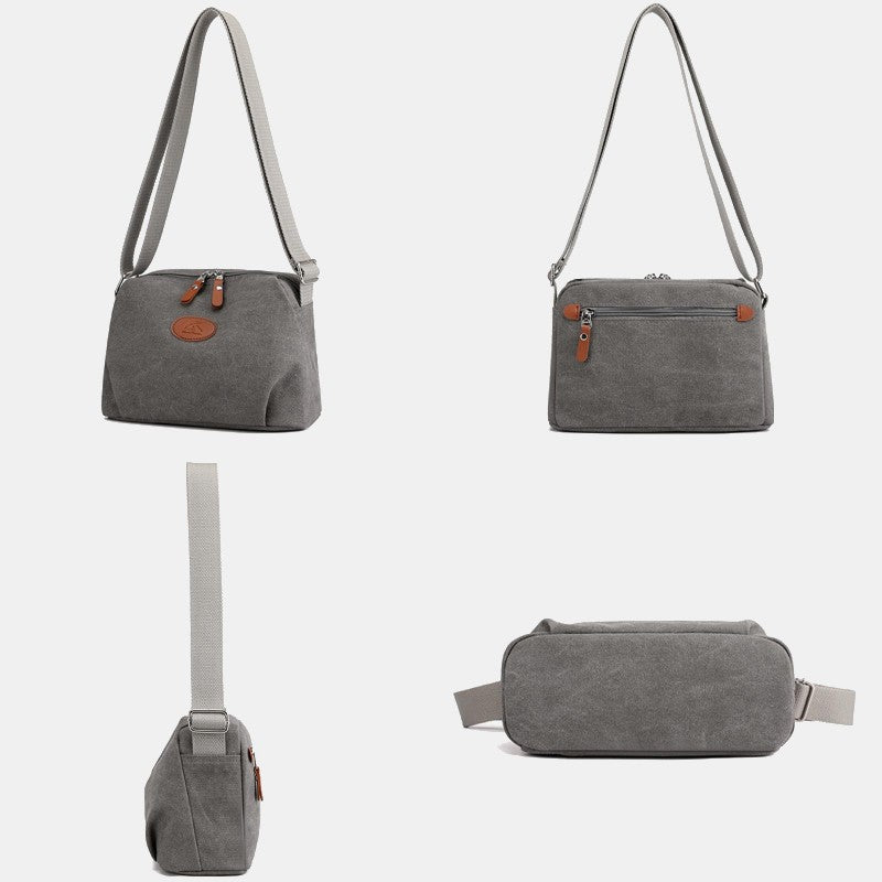 Umhängetasche aus Canvas für Damen, leicht, kleine Schultertasche