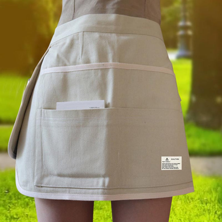 Frauen Männer Mehrere Tasche Kurze Schürze Robuste Leinwand Werkzeuge Tasche