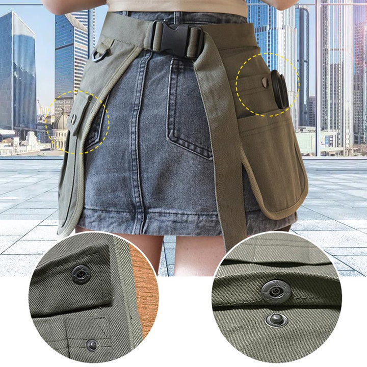 Frauen Männer Mehrere Tasche Kurze Schürze Robuste Leinwand Werkzeuge Tasche