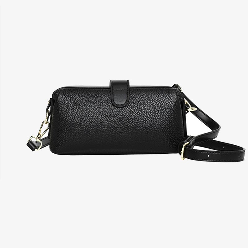 Horizontale Umhängetasche aus echtem Leder, elegante Geldbörse für Pendler