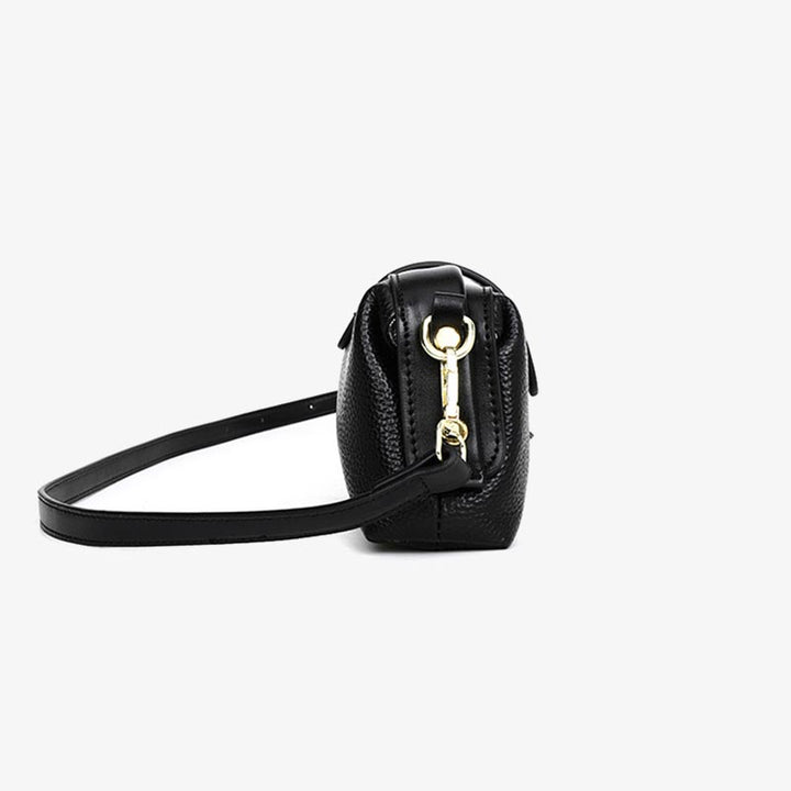 Horizontale Umhängetasche aus echtem Leder, elegante Geldbörse für Pendler