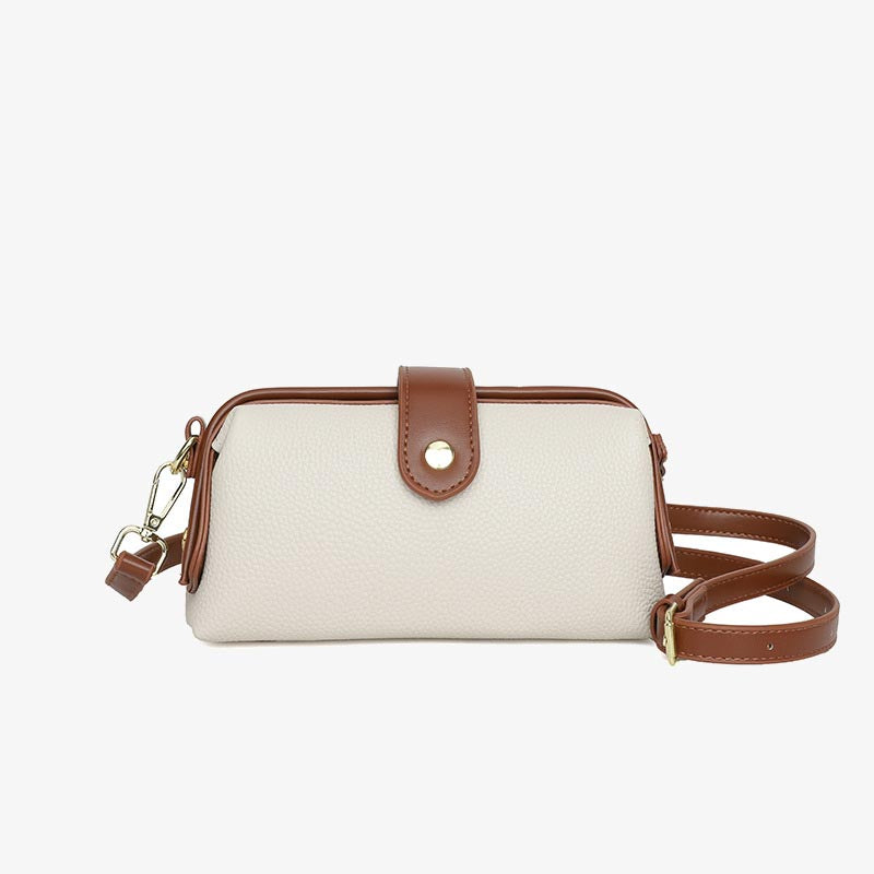 Horizontale Umhängetasche aus echtem Leder, elegante Geldbörse für Pendler