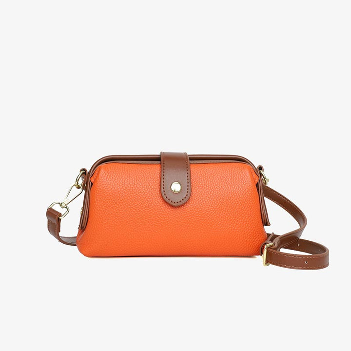 Horizontale Umhängetasche aus echtem Leder, elegante Geldbörse für Pendler