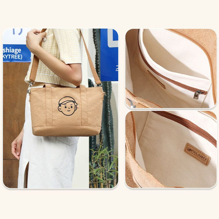 Tragbare Tragetasche für Damen, umweltfreundliche Korktasche, Palamei
